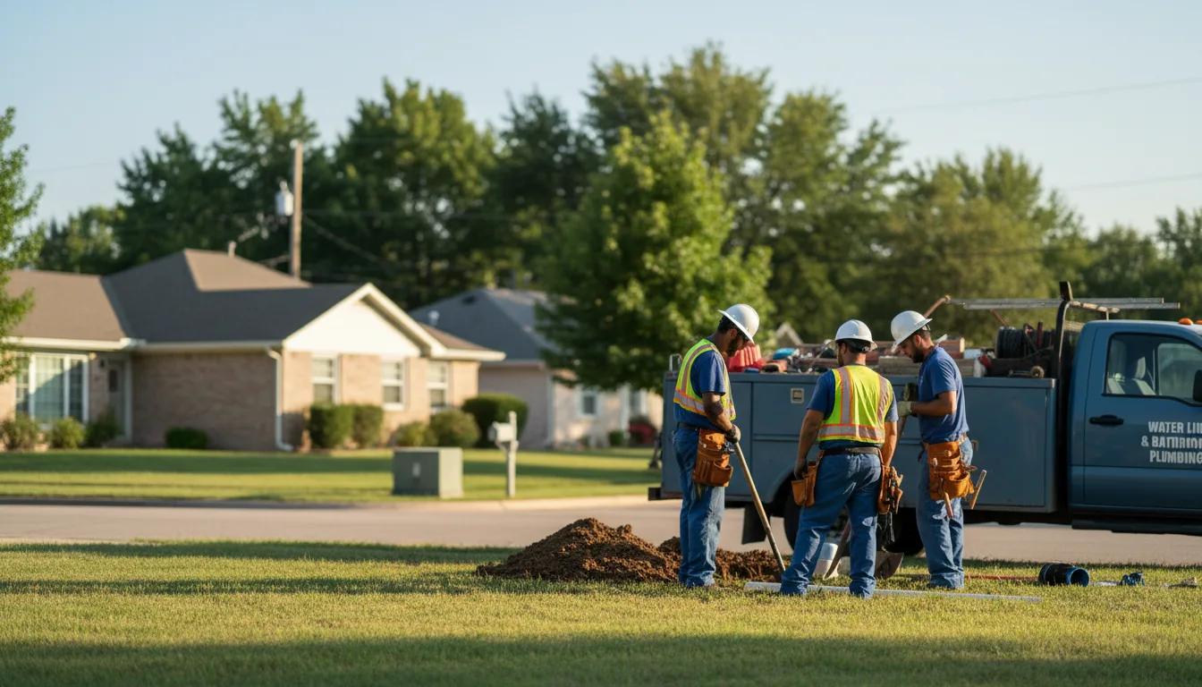 Residential water line and bathroom plumbing service in Mound City, MO
